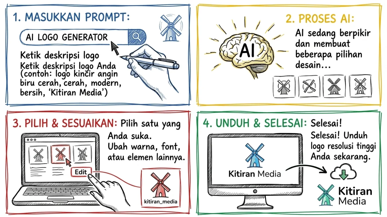Langkah demi langkah membuat logo menggunakan generator kecerdasan buatan